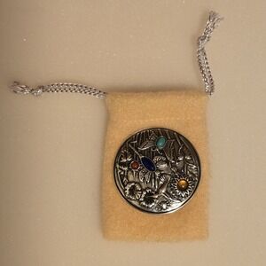 Carolyn Pollack Relios Fritz Cassie Native American‎ Brooch / Pendant Silver 16g